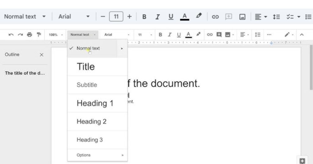 Format Your Google Doc