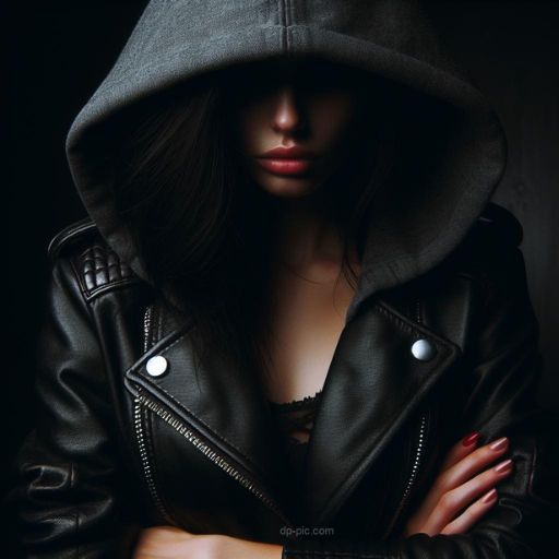 cute-attitude-dp-girl-in-black-jacket