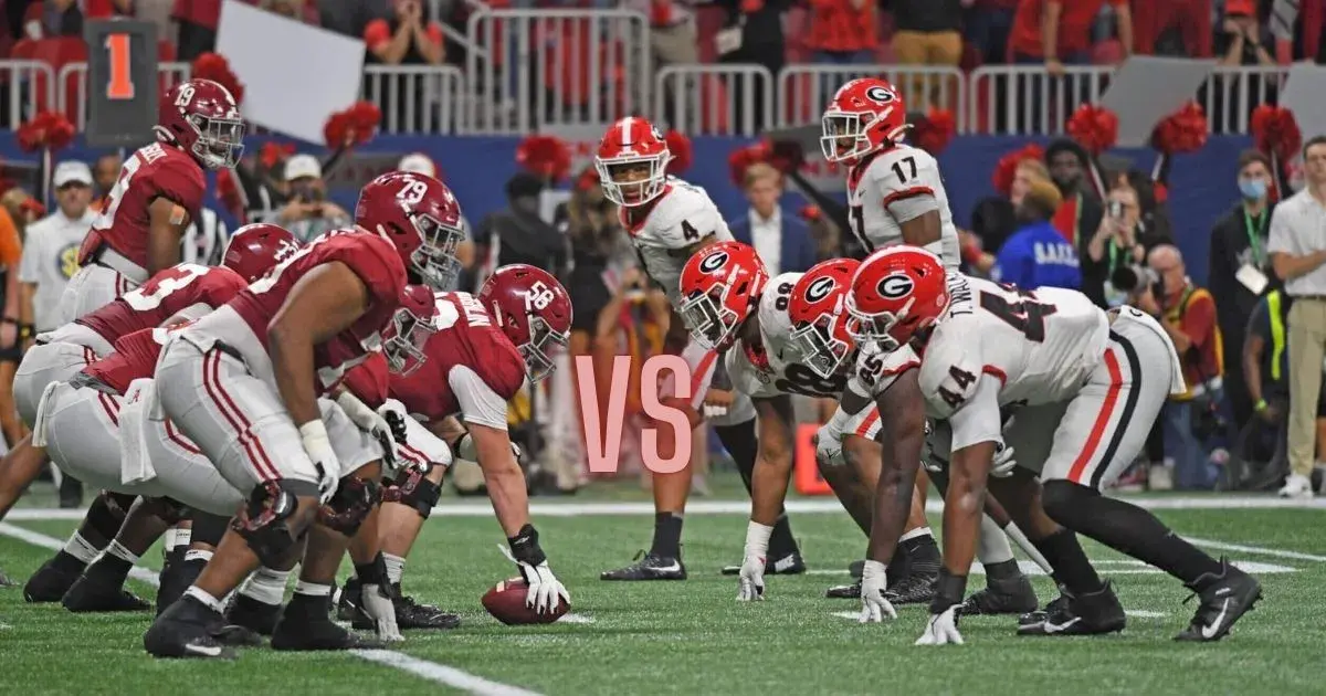 Georgia Bulldogs Football vs Alabama Crimson Tide Football